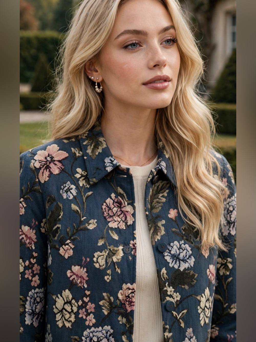 Floral Tapestry Shacket - Picture 10 of 10